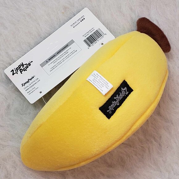 3 ZIPPY PAWS Dog Toys • Monkey & Banana Burrow + Nomnomz Taco & Hamburger Plush - Picture 10 of 16